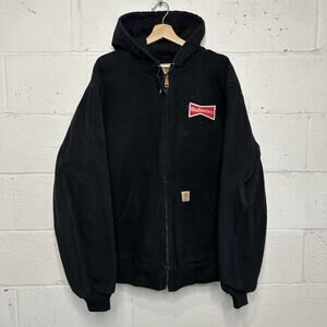 Carhartt Thermal Hooded Active Jacket “Black” Budweiser J131